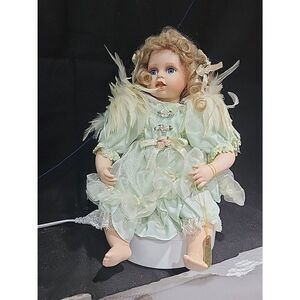 Signed Numbered Wimbleton Collection  Faith Angel  Blue Eyes Porcelain Doll